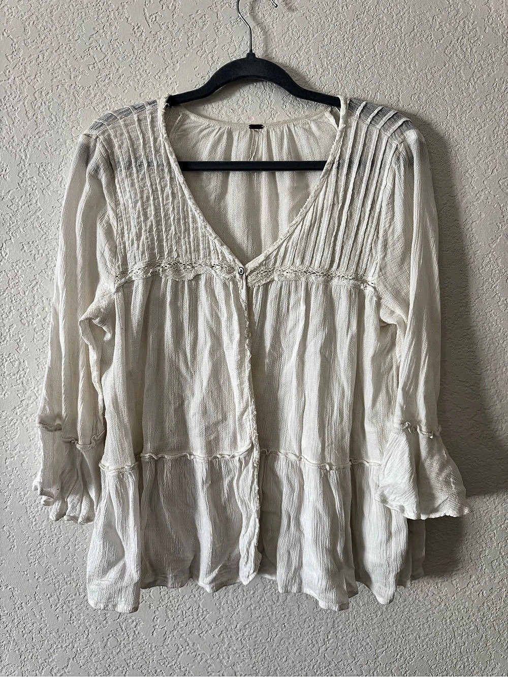Free People Pintuck Top